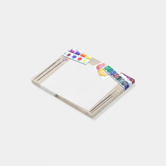 Het artikel van de schilder staat erop post-it® notes (Schuin)