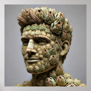 Het artisjok Man - op groenten geïnspireerde portr Poster