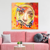 Het artistieke pallet canvas afdruk (Insitu (Woonkamer))