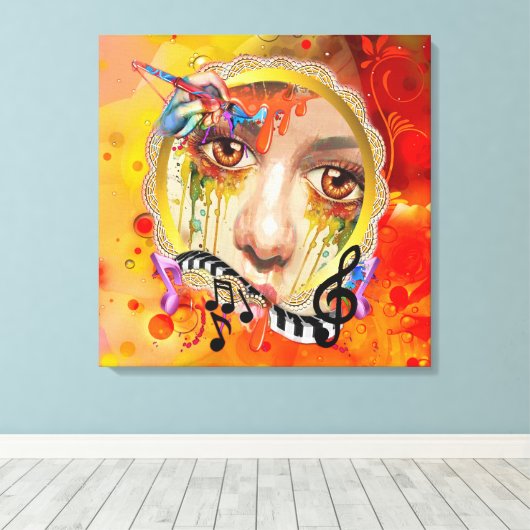 Het artistieke pallet canvas afdruk (Insitu (Houten vloer))