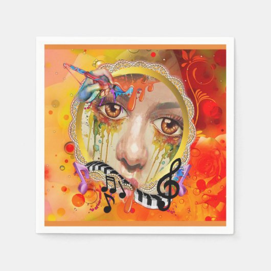 Het artistieke pallet servetten (Voorkant)