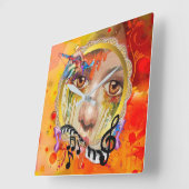 Het artistieke pallet vierkante klok (Hoek)