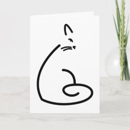 Het artistieke Silhouet van de Kat Kaart