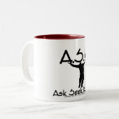 Het "ASK"-Collectie van "HeOne"-merk Tweekleurige Koffiemok (Voorkant links)