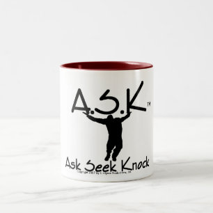 Het "ASK"-Collectie van "HeOne"-merk Tweekleurige Koffiemok