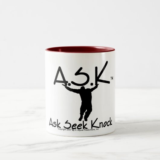 Het "ASK"-Collectie van "HeOne"-merk Tweekleurige Koffiemok (Center)