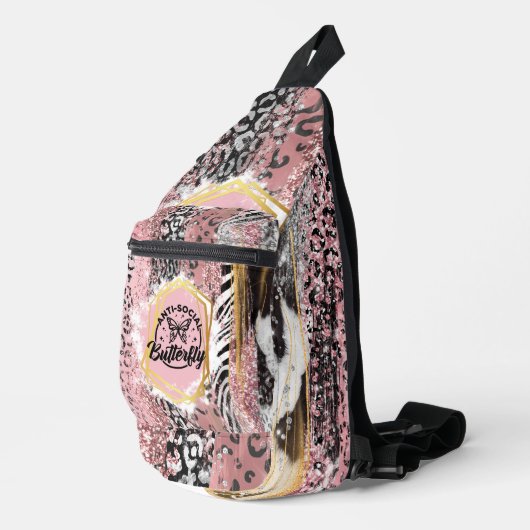Het asociale Butterfly Sling Bag Tas (Rechterhoek)