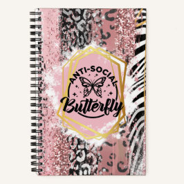 Het asociale Butterfly To-Do List Notitieboek