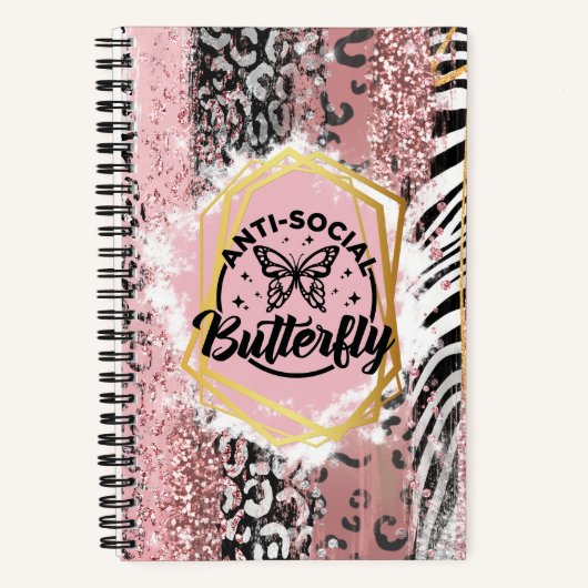 Het asociale Butterfly To-Do List Notitieboek (Voorkant)