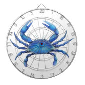 Het Atlantic Blue Crab Dart Board Dartbord (Voorkant)