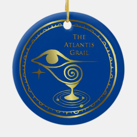 Het Atlantis Grail Holiday Ornament - LABEL Logo (Achterkant)