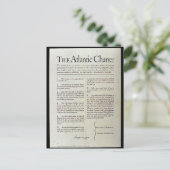 Het Atlantisch Handvest Briefkaart (Staand voorkant)