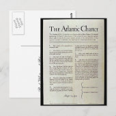 Het Atlantisch Handvest Briefkaart (Voorkant / Achterkant)