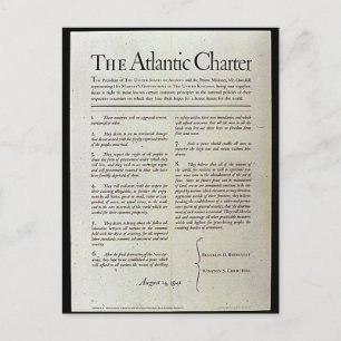 Het Atlantisch Handvest Briefkaart