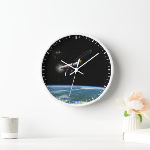 Het Atlas V541 lanceervoertuig in een baan om de a