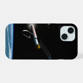 Het Atlas V541 lanceervoertuig in een baan om de a iPhone 15 Case (Achterkant horizontaal)
