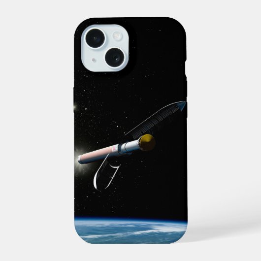 Het Atlas V541 lanceervoertuig in een baan om de a iPhone 15 Case (Achterkant)