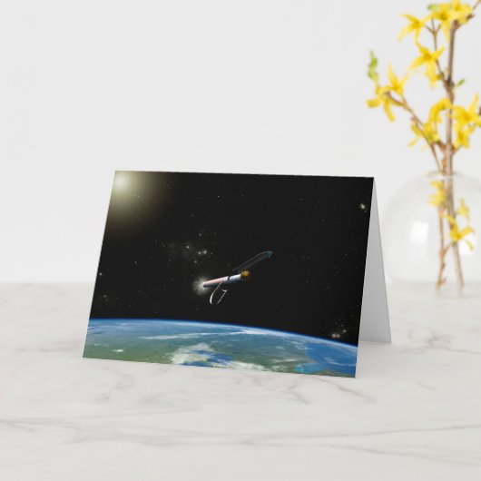 Het Atlas V541 lanceervoertuig in een baan om de a Kaart (Gele Bloem)