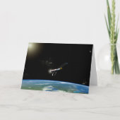 Het Atlas V541 lanceervoertuig in een baan om de a Kaart (Voorkant)