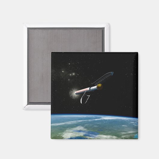 Het Atlas V541 lanceervoertuig in een baan om de a Magneet (Voorkant / Achterkant)