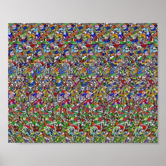 Het atomium - Verborgen 3D-afdrukken Poster (Voorkant)