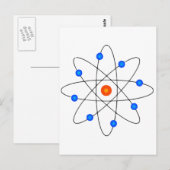 Het atoom briefkaart (Voorkant / Achterkant)