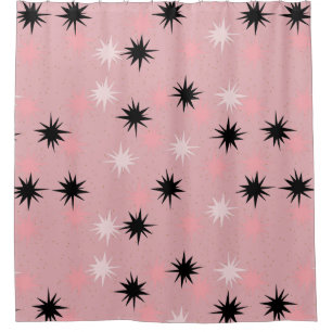 Het atoom Roze Gordijn van de Douche Starbursts