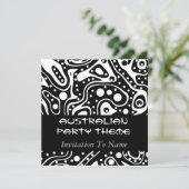 Het Australische partijthema van de uitnodiging is (Staand voorkant)