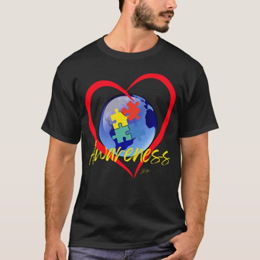 Het Autisme Bewustzijn !!! T-shirt (Voorkant)