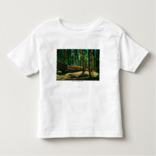 Het auto Login reuzenbos, sequoia's Kinder Shirts