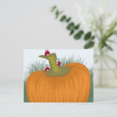 Het Autumn Ladybug die het Schilderen verzamelt Briefkaart (Staand voorkant)