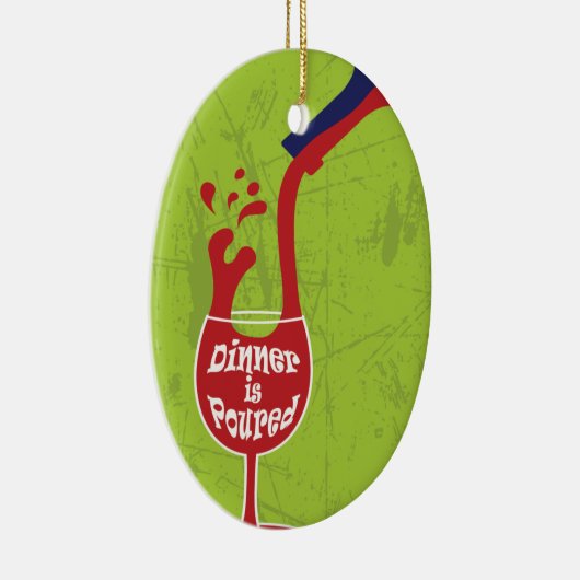 Het avondeten is gegoten keramisch ornament (Rechts)