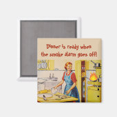 Het avondeten is klaar als het rookalarm uitgaat magneet (Voorkant / Achterkant)