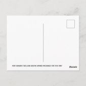 Het avondeten is klaar van de Heer Briefkaart (Achterkant)