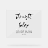 Het avondeten voor de repetitie van het huwelijk acryl bord (Voorkant)