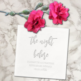 Het avondeten voor de repetitie van het huwelijk folie servetten