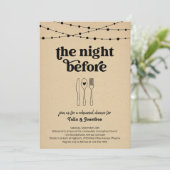 Het avondeten voor de repetitie van het huwelijk kaart (Staand voorkant)