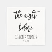 Het avondeten voor de repetitie van het huwelijk servet (Voorkant)