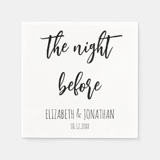 Het avondeten voor de repetitie van het huwelijk servet (Voorkant)