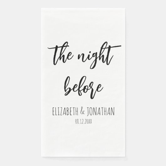 Het avondeten voor de repetitie van het huwelijk servet (Voorkant)