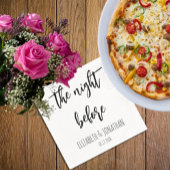 Het avondeten voor de repetitie van het huwelijk servet