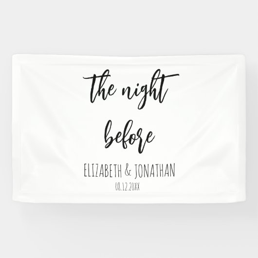 Het avondeten voor de repetitie van het huwelijk spandoek