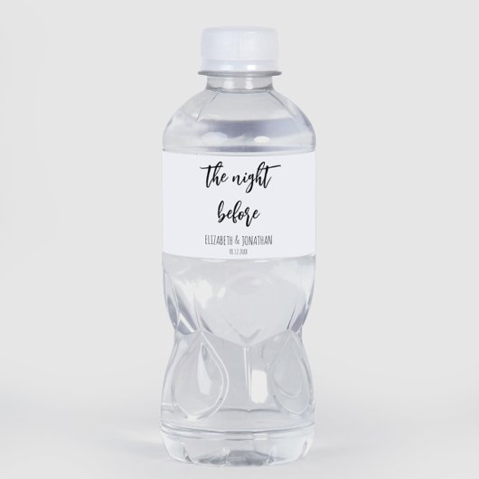 Het avondeten voor de repetitie van het huwelijk waterfles etiket