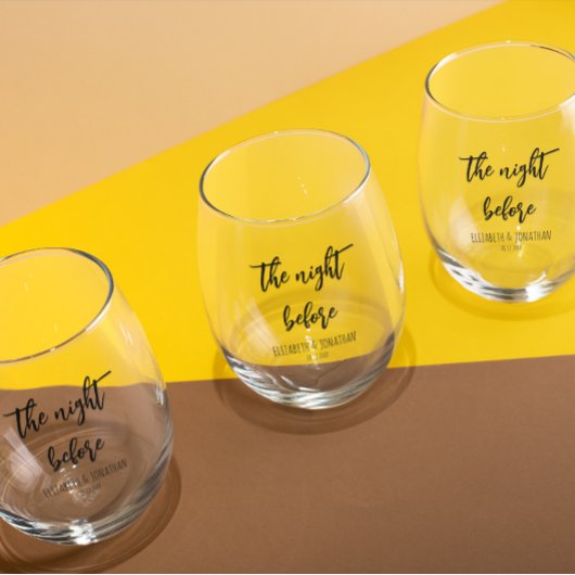 Het avondeten voor de repetitie van het huwelijk wijnglas zonder voet