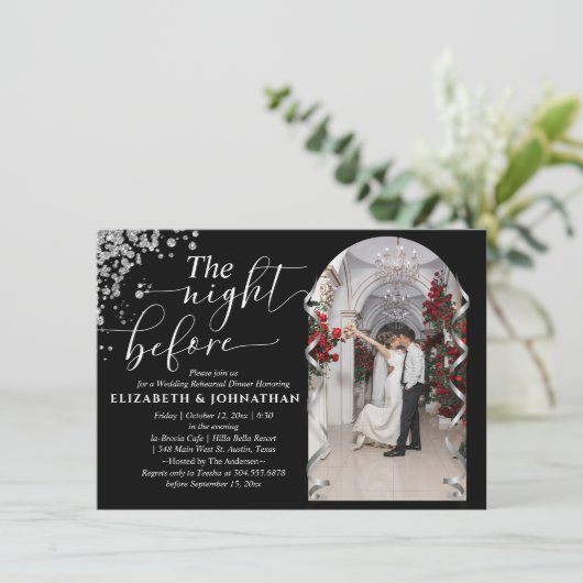 Het avondeten voor het eten van foto's kaart (Staand voorkant)