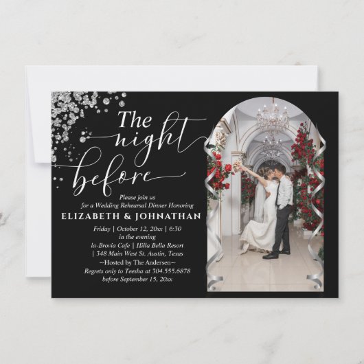 Het avondeten voor het eten van foto's kaart (Voorkant)