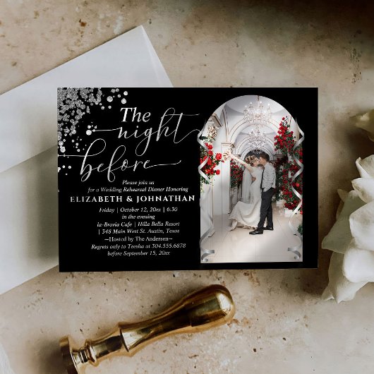 Het avondeten voor het eten van foto's kaart