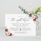 Het avondeten voor het rouwen van de Floral bruilo Kaart (Staand voorkant)