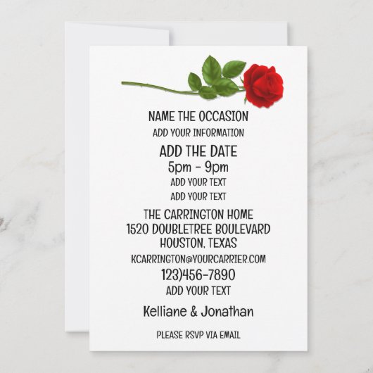 HET AVONDETEN WORDT GESERVEERD KAART (Achterkant)