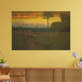 Het avondlandschap van George Inness (1889) Canvas Afdruk (Insitu (Woonkamer))
